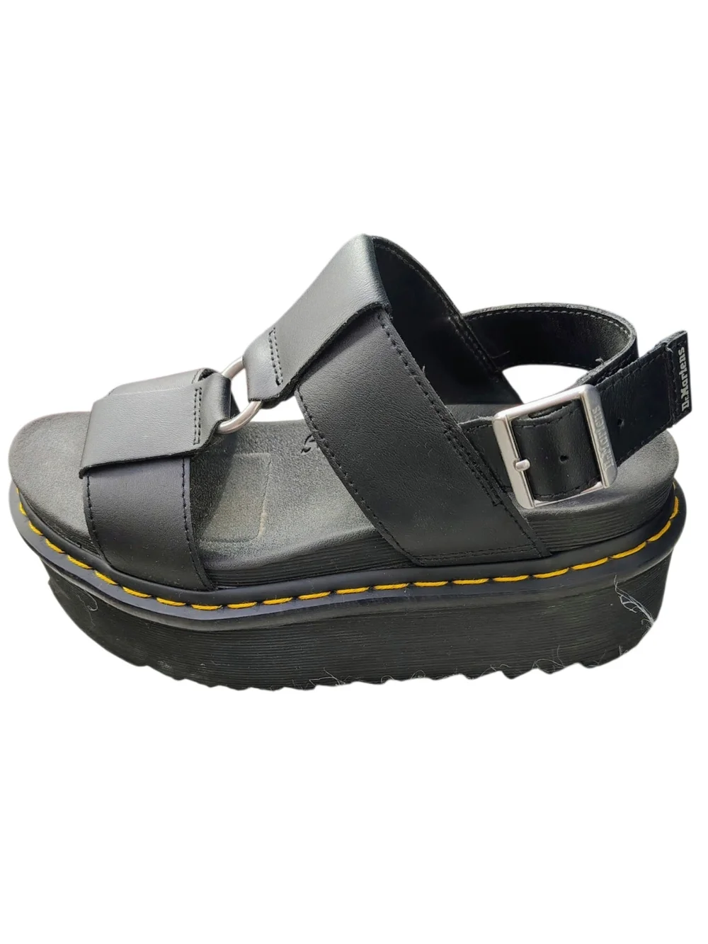 Dr. Martens Francis Women Size 6 Leather Strap Platform Sandal Black